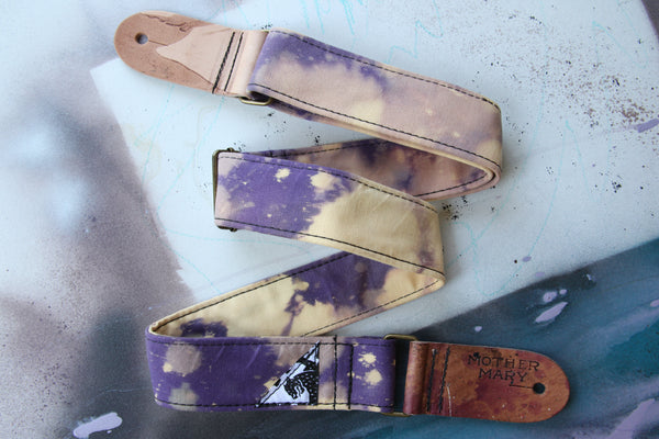 Purple Bleached Guitar Strap