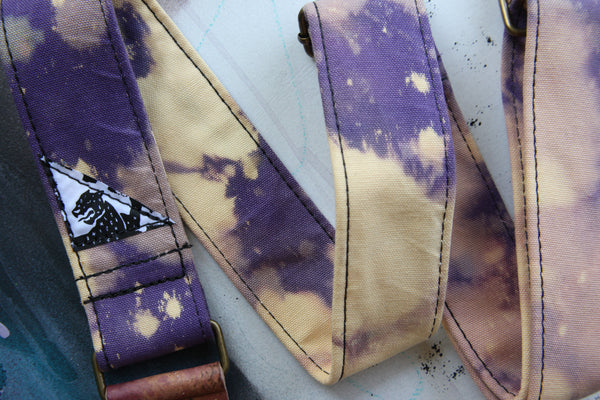 Purple Bleached Guitar Strap