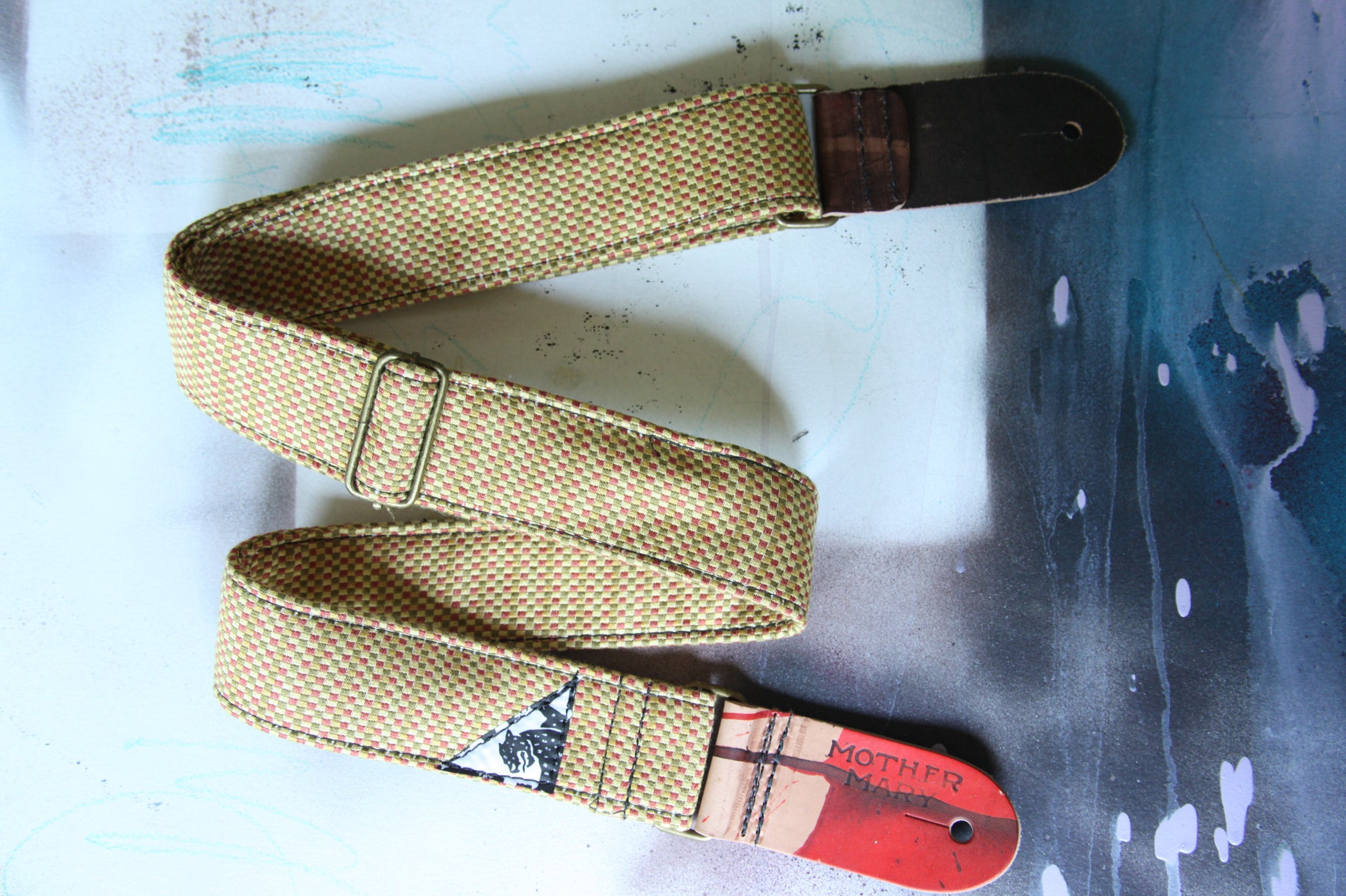 "Crime and Crimson” Guitar Strap