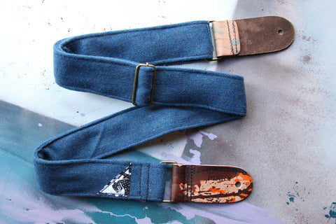 "Cool Hand Blue” Guitar Strap