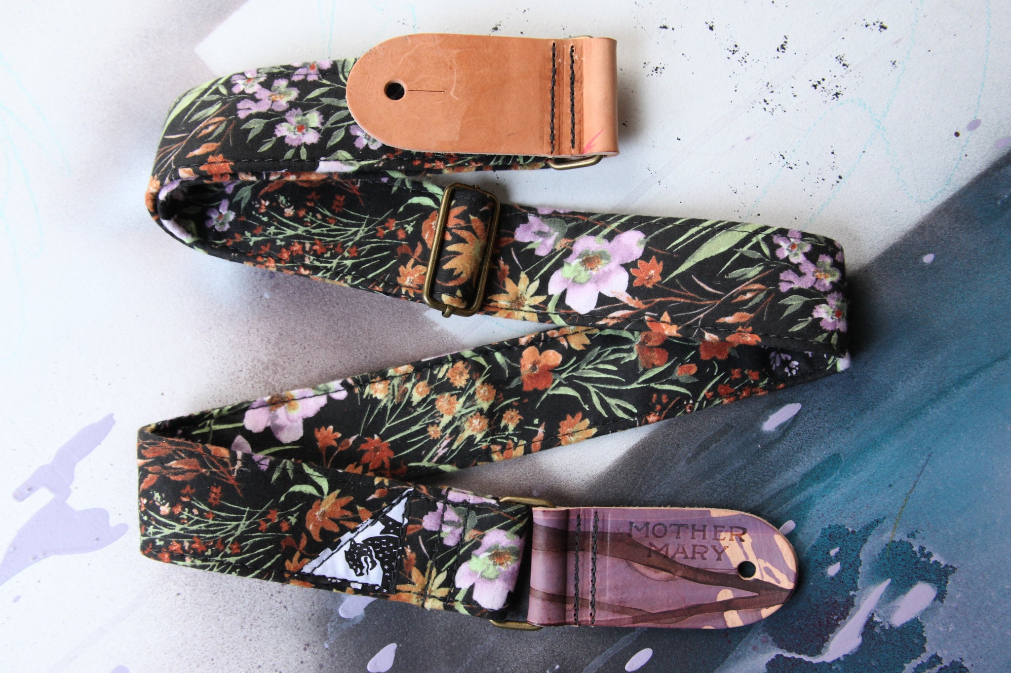 "Midnight Bloom” Guitar Strap