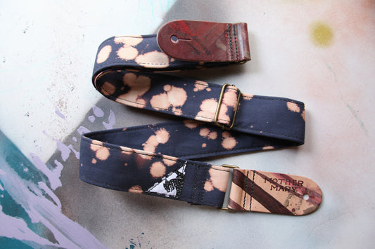"Navy Bleach” Guitar Strap