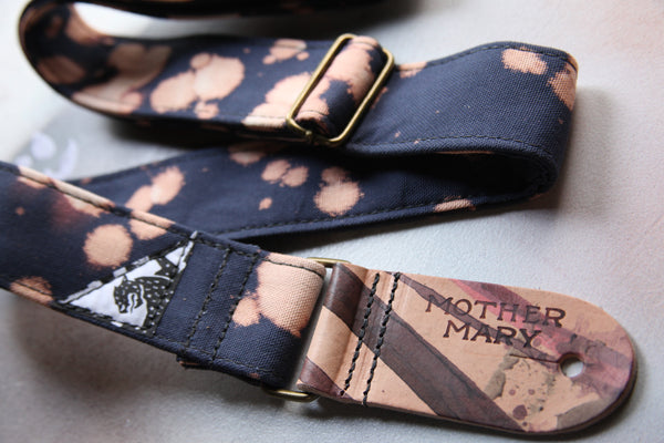 "Navy Bleach” Guitar Strap