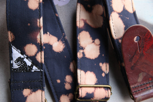 "Navy Bleach” Guitar Strap