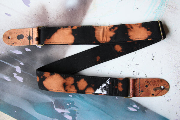 Black Bleached Guitar Strap