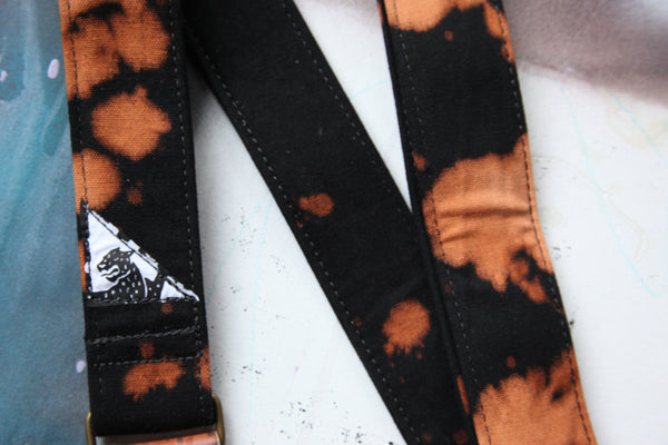 Black Bleached Guitar Strap