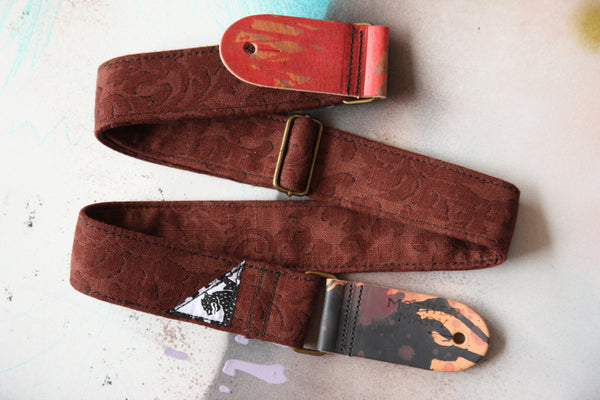 "Cocoa Bloom” Guitar Strap