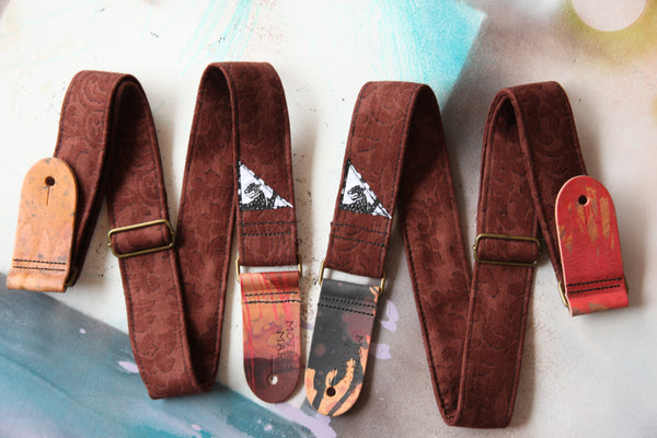 "Cocoa Bloom” Guitar Strap