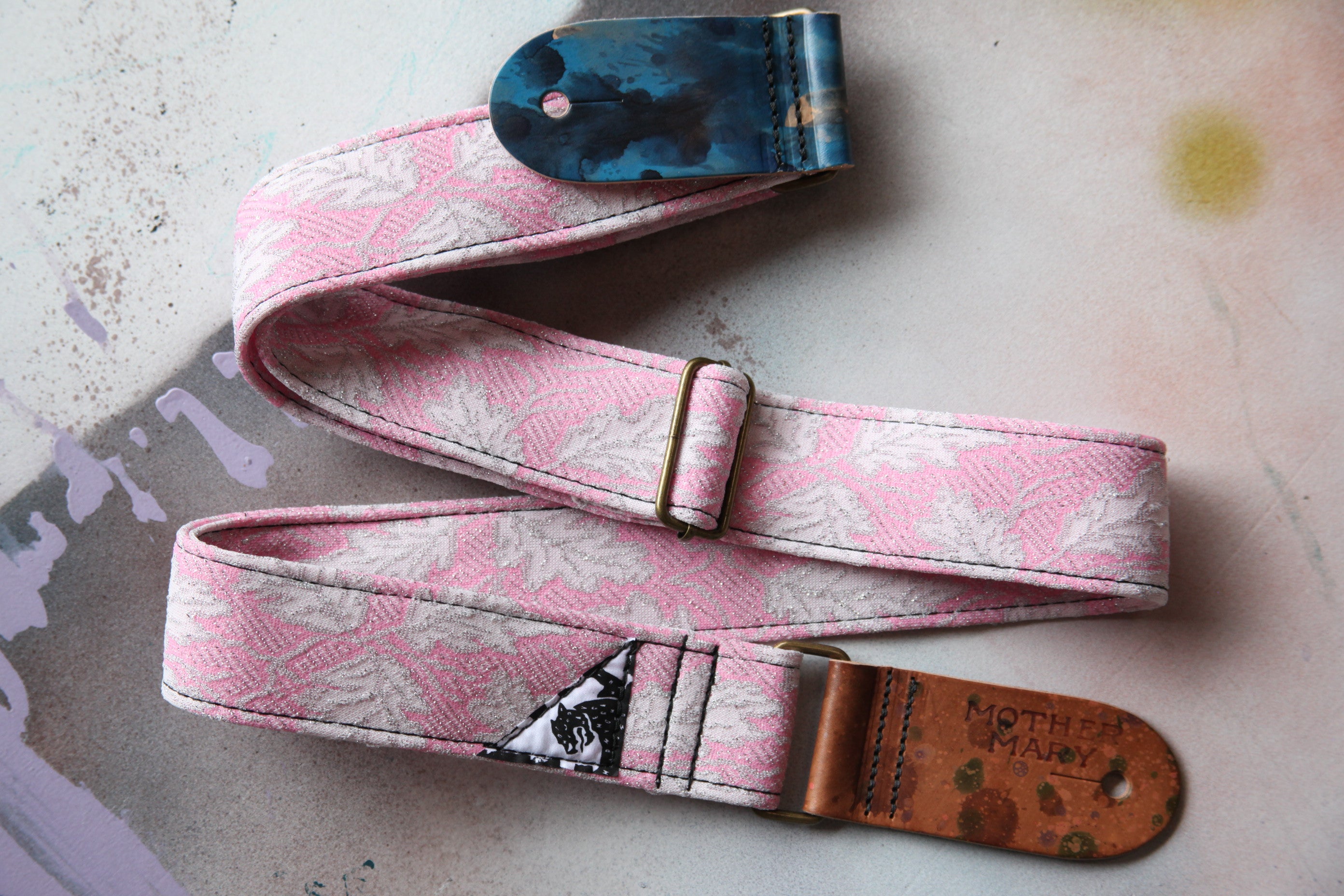 "The Pink Leaf” Guitar Strap