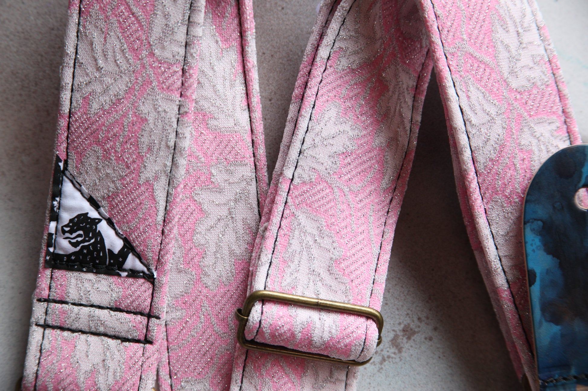 "The Pink Leaf” Guitar Strap