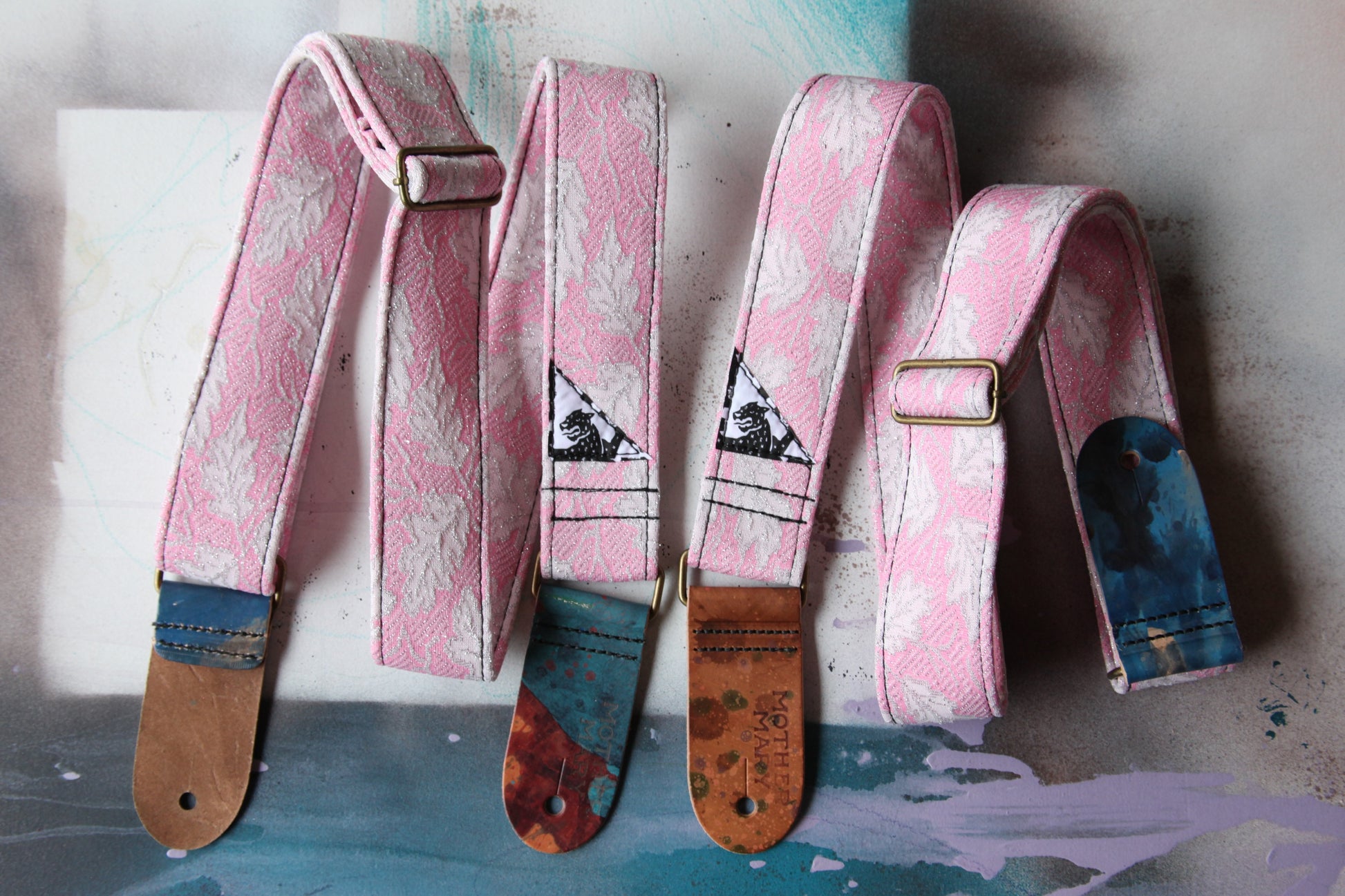 "The Pink Leaf” Guitar Strap