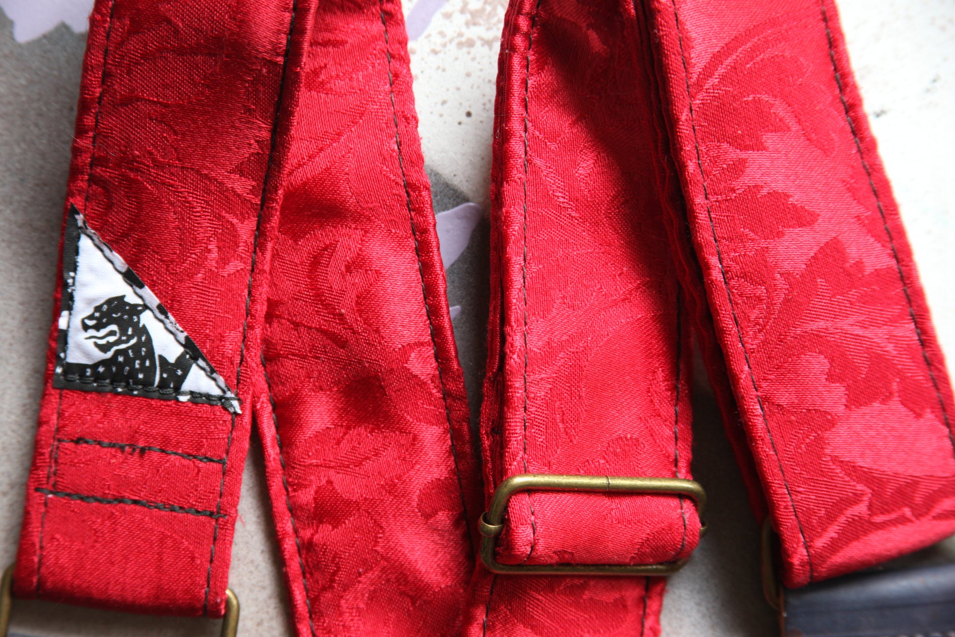 "Granny Red" Guitar strap