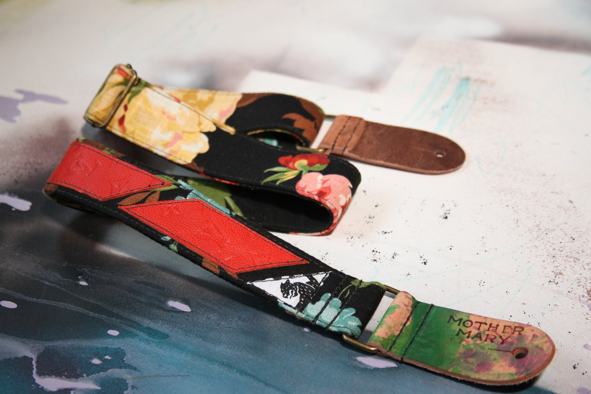 "Louis in bloom” Guitar Strap