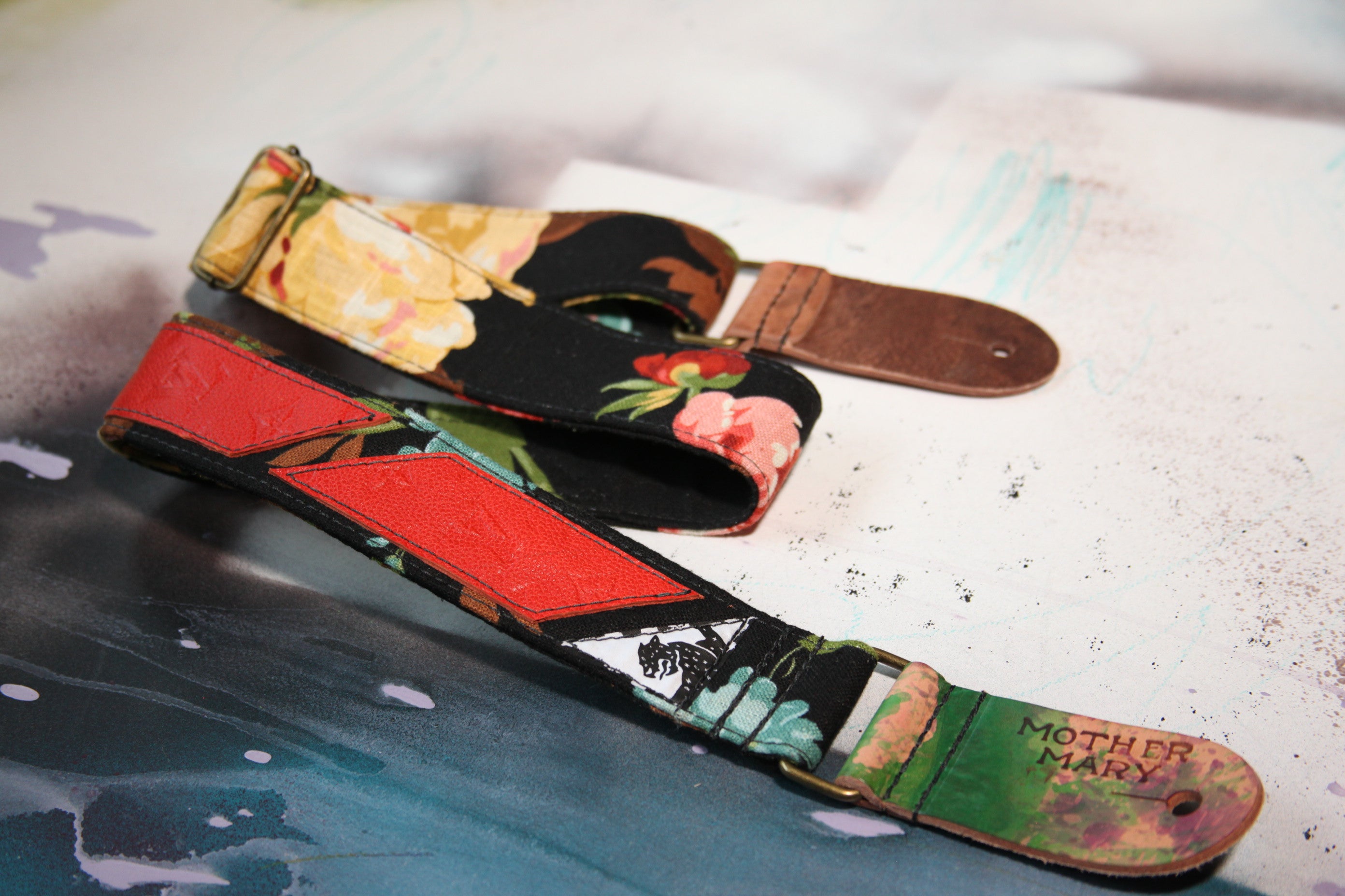"Louis in bloom” Guitar Strap