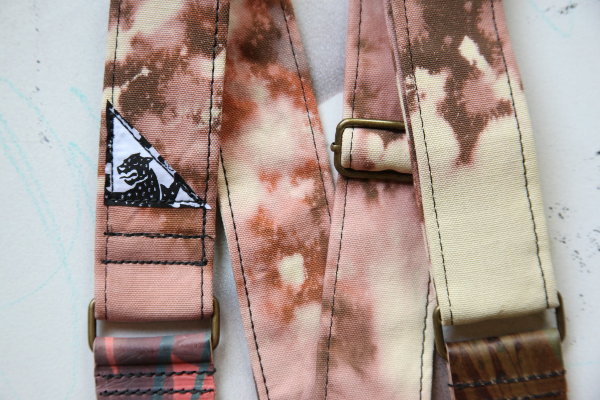 "Brown Bleached” Guitar Strap