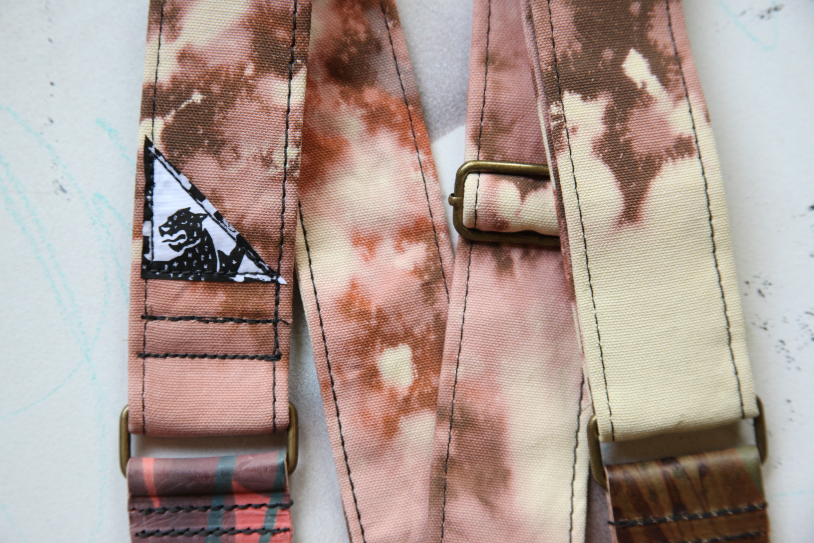 "Brown Bleached” Guitar Strap