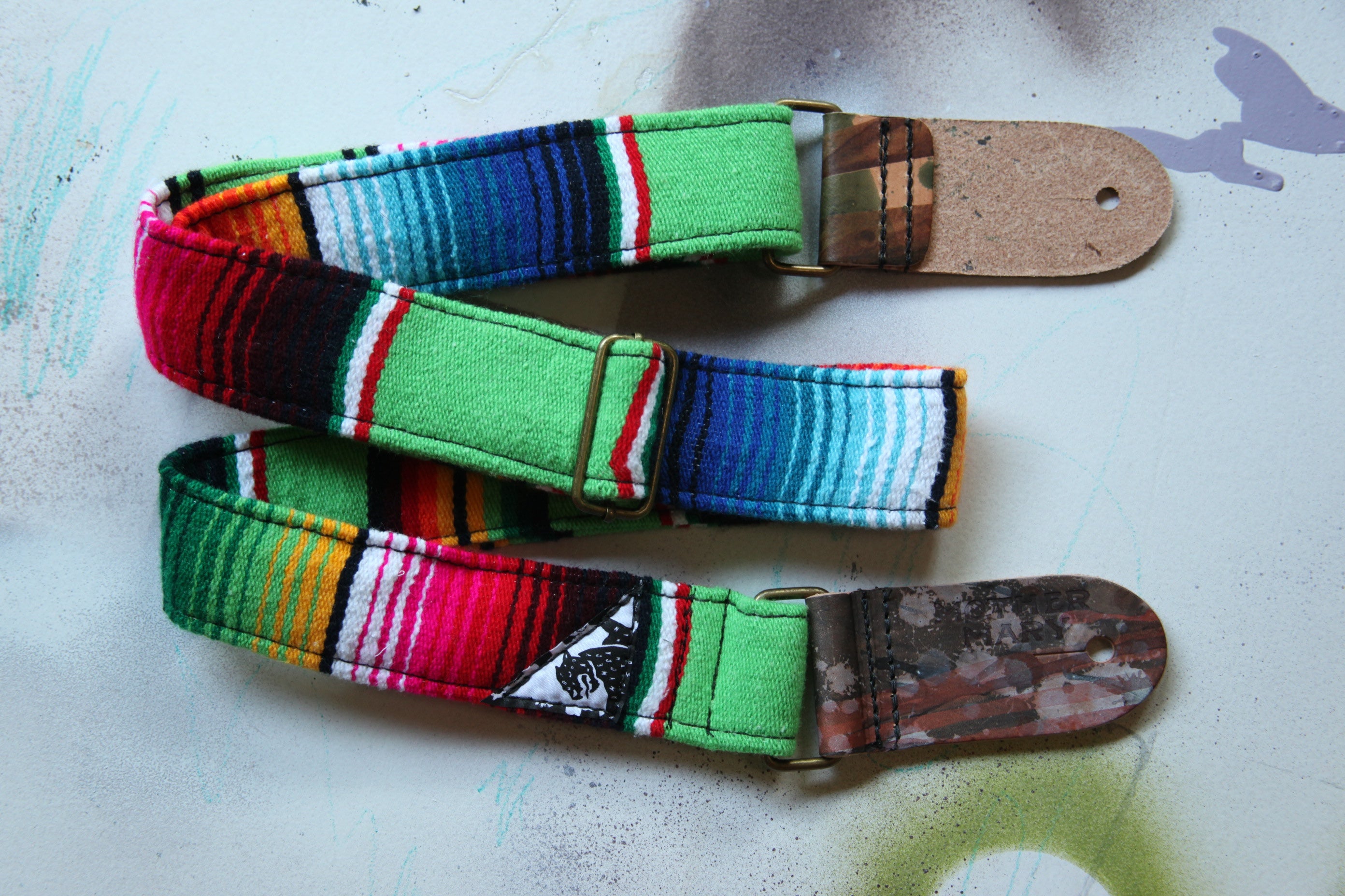 "Green Serape” Guitar Strap