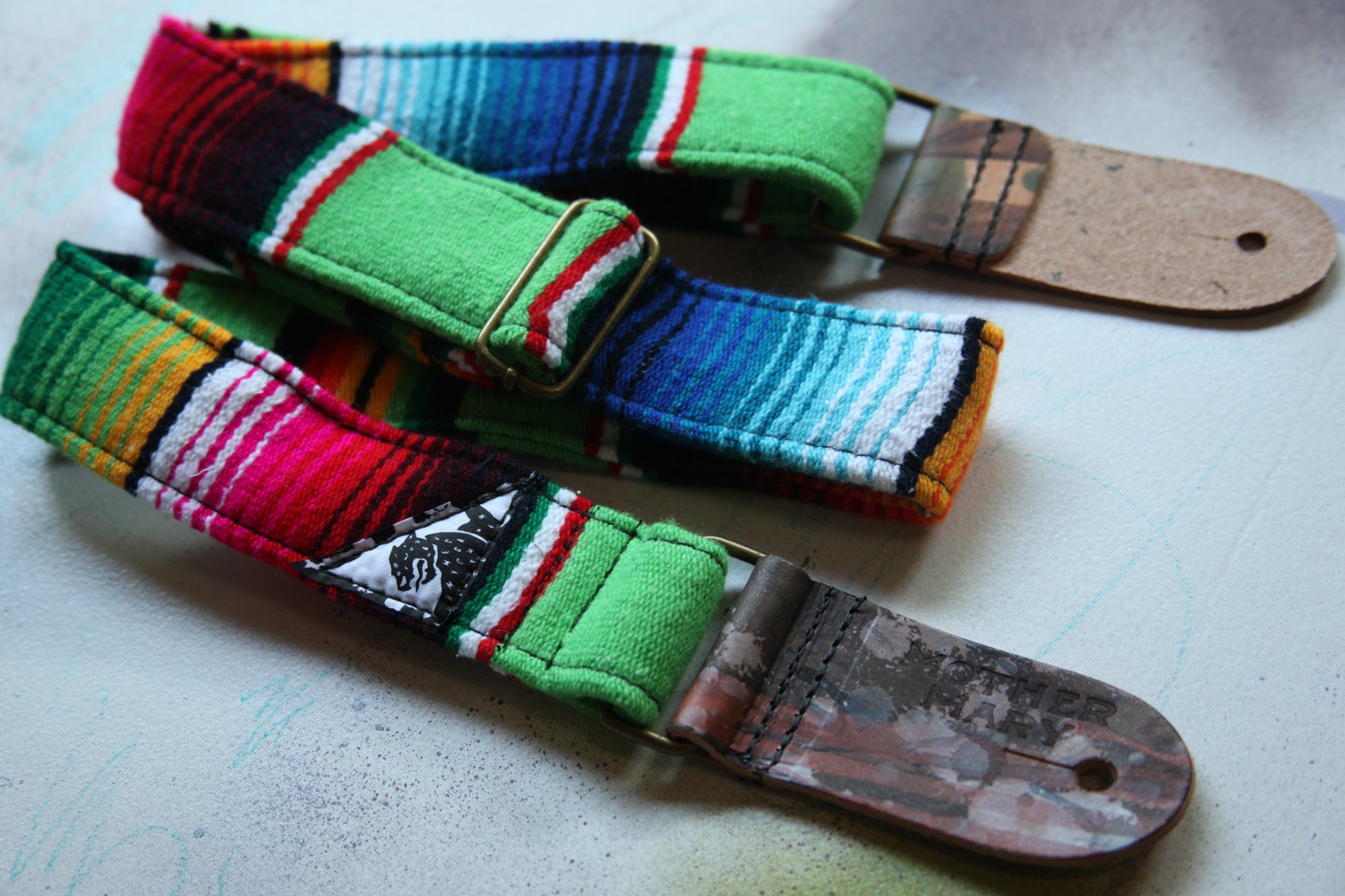 "Green Serape” Guitar Strap