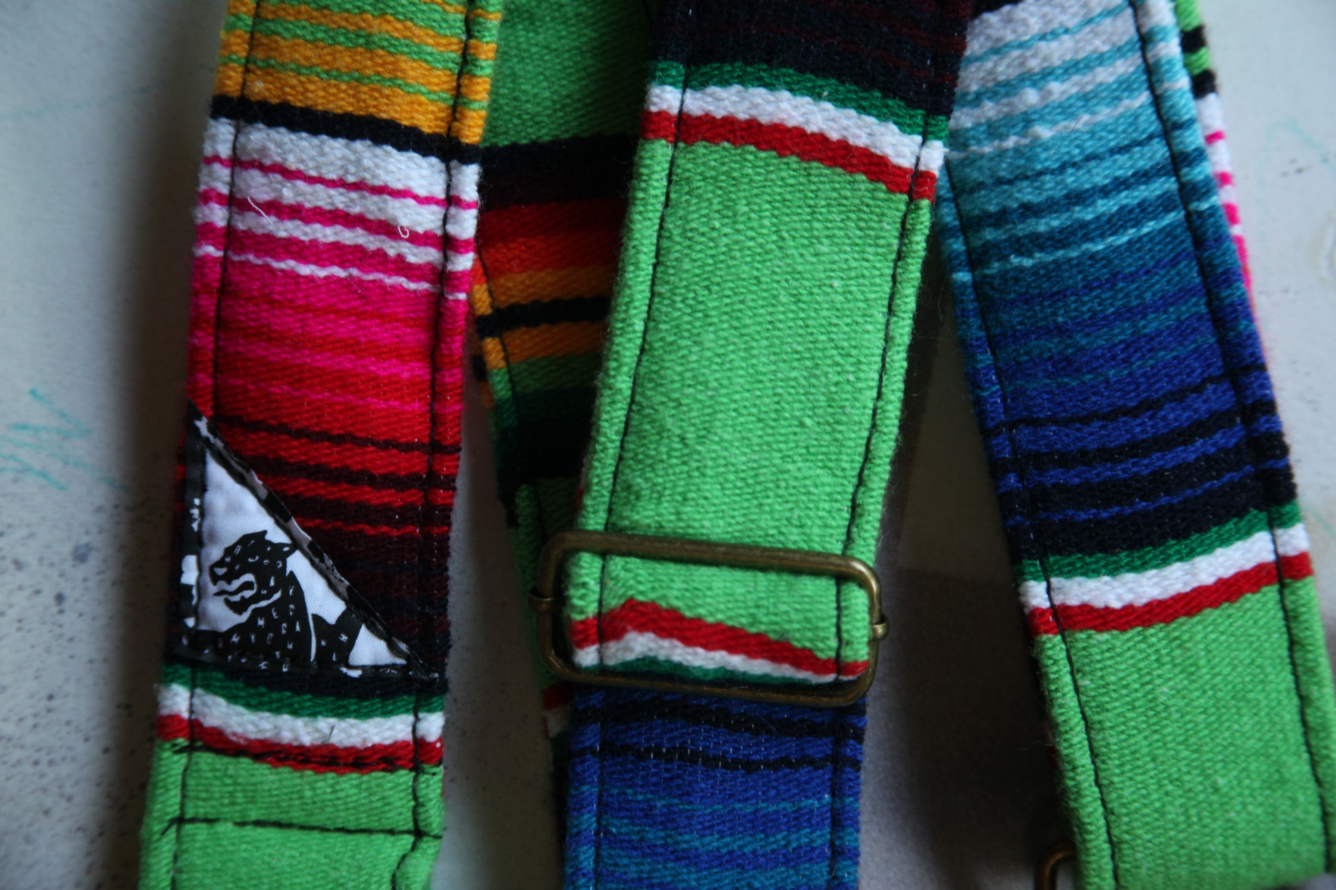 "Green Serape” Guitar Strap