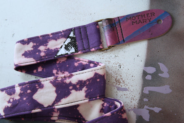 Purple Bleached Guitar Strap