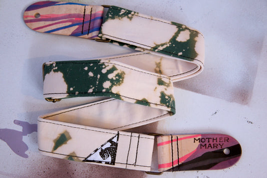 Forest Green Bleached Guitar Strap