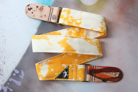 Yellow Bleached Guitar Strap