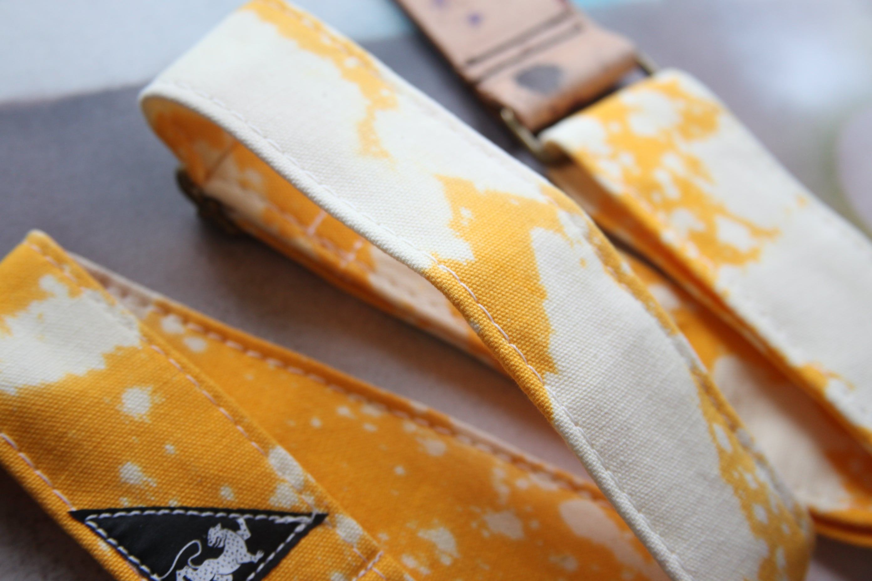 Yellow Bleached Guitar Strap