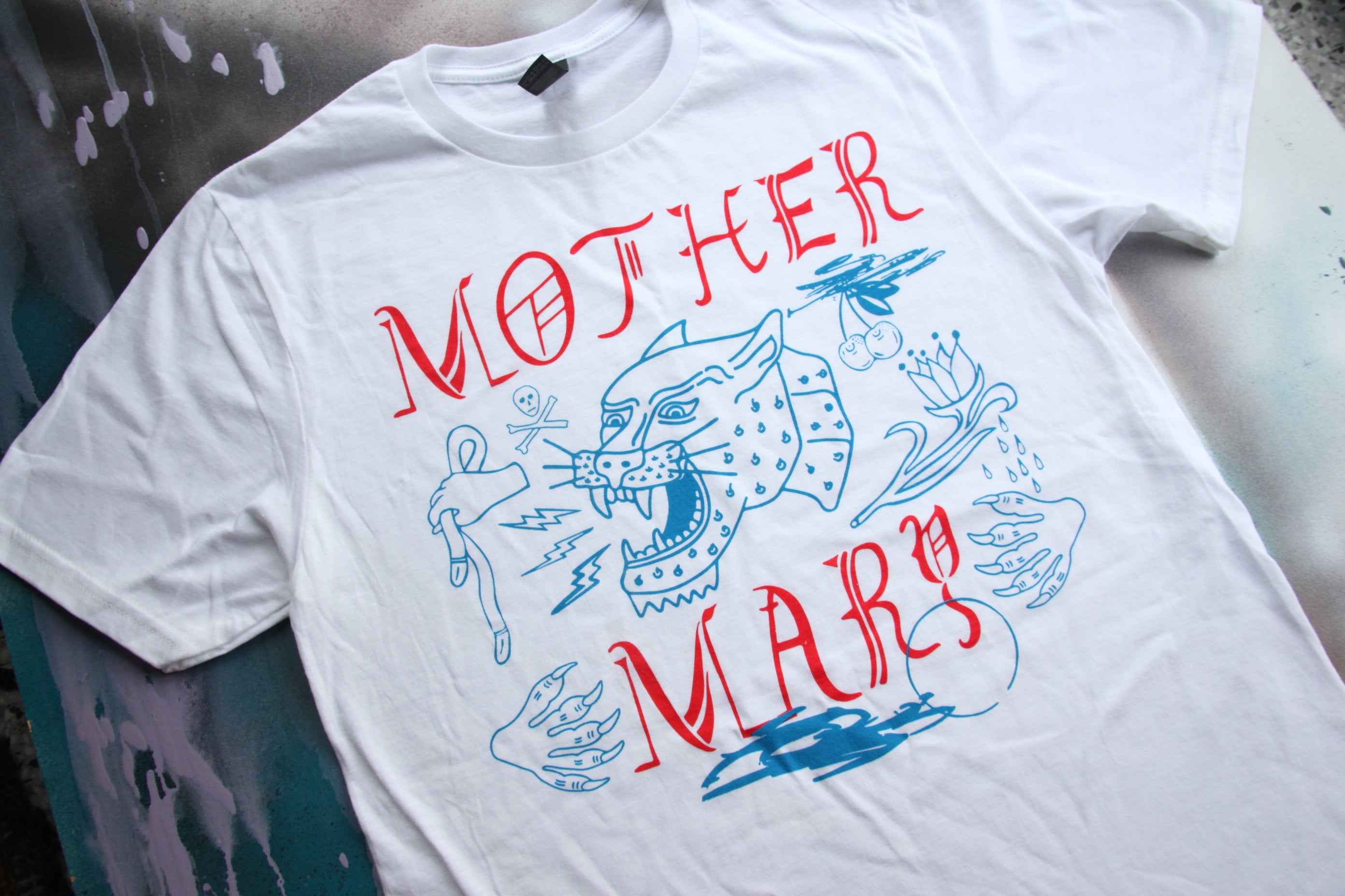 White, Blue, Red, T Shirt