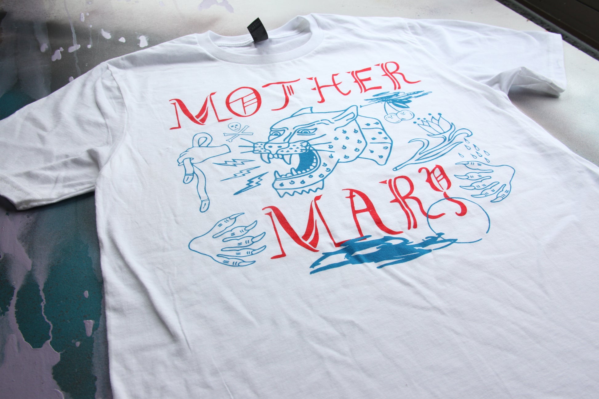 White, Blue, Red, T Shirt