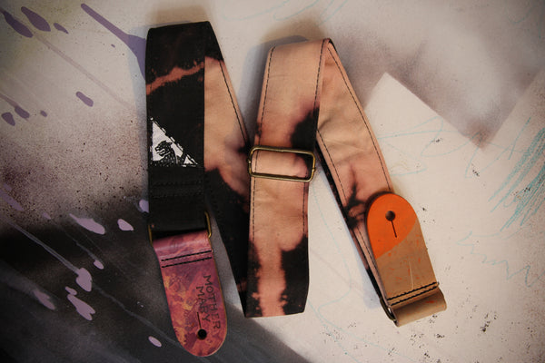 Black Bleached Guitar Strap